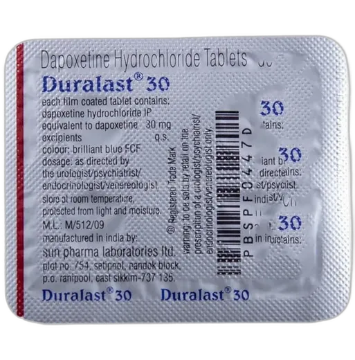 duralast 30mg tablet 4's